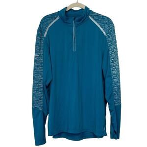 BioViz Men's Blue Quarter-Zip Pullover L BioViz Reflective Activewear‎